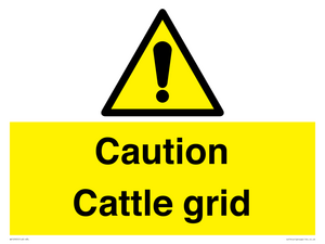 Caution Cattle grid